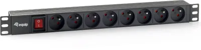 Image de Equip 19" Steckdosenleiste 8xNFC 61-314 FR+Switch->St.90°Pla