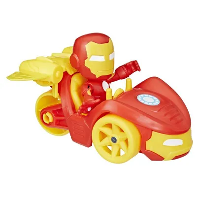 Immagine prodotto di Marvel Spidey e I Suoi Fantastici Amici, set Iron Racer, action figure, veicolo e accessorio
