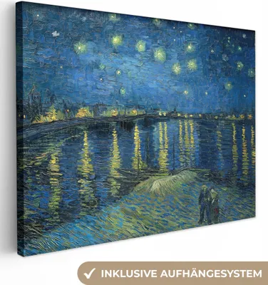Obrázok produktu pre MuchoWow® - Plátno - Hviezdna noc - Vincent van Gogh, nástenný obraz, nástenné dekorácie obrazy obývacia izba, 120x90cm