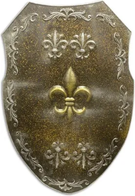Produktbild von Casa Padrino Metall Ritterschild Antik Silber / Rostfarben 49 x H. 71 cm - Mittelalter Deko - Wanddeko