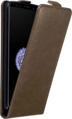 Produktbild von Cadorabo Hülle für Samsung Galaxy S9 Schutz Hülle in Braun Flip Etui Handyhülle Case Cover