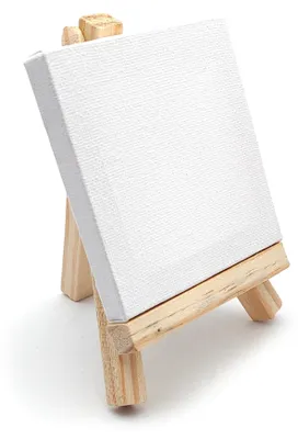 Produktbild von Staffelei Malstaffelei Mini Holz - Leinwand 10 x 10 cm - Malset zum Bemalen