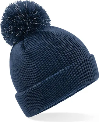 Produktbild von Beechfield B406B | Junior Reflective Bobble Beanie - Farbe: French Navy - Größe: One Size