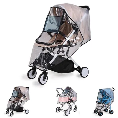 Produktbild von Kinderwagen Regenschutz Universal – Buggy Regenverdeck Wasserdicht, Windschutz, Großes Fenster, Atmungsaktiv für Babywagen
