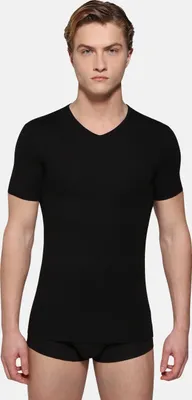 Produktbild von BIKKEMBERGS Herren T-Shirt 2er Pack T-Shirts Kurzarm V-Ausschnitt Stretch-Baumwolle Doppelpack Artikel BKK1UTS02BI BIPACK, XXL - EU XXL - US XL - FR 6, Cotone 95%,Elasthan 5%