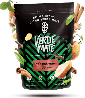 Produktbild von Verde Mate - Mate Tee Let’s Get Warm 500g - 5mm Dicke Blätter, Staubfrei - Wärmend, Mild - Zimt, Ingwer - Luftgetrocknet - Yerba Mate Brasilien