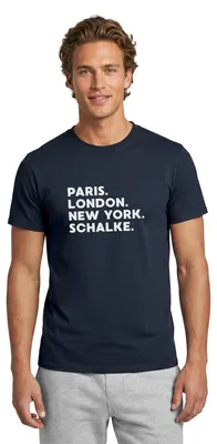 Produktbild von Spreadshirt Schalke Leidenschaft Weltstadt Fußball Männer T-Shirt, M, Navy