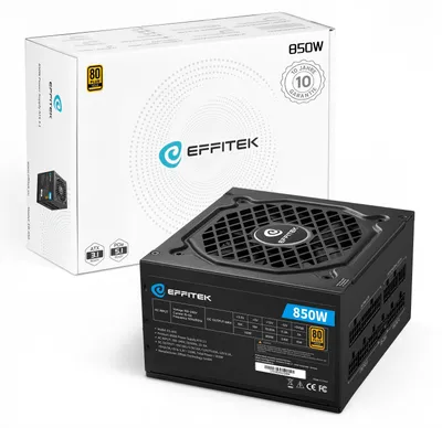 Immagine prodotto di EFFITEK Netzteil 850W  Gold ATX 3.1, PCI 5.1 Modularer Kabel