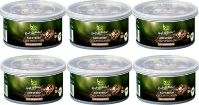 Produktbild von biozentrale Aufstrich Champignon fein aromatisch 125g 6er Pack