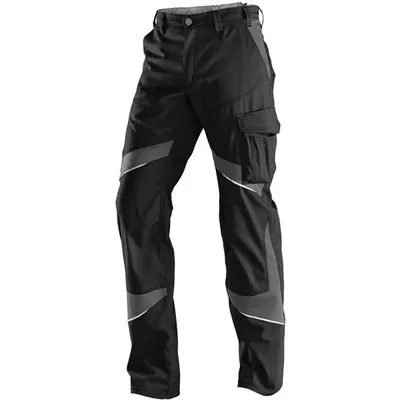A pair of black and gray work pants.