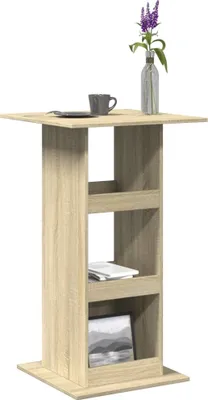 Produktbild von "2026 Promotion" Bartisch mit Ablagen Sonoma-Eiche 60x60x102 cm Holzwerkstoff - Esstische CC31390