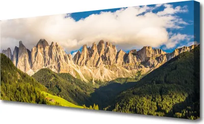 Produktbild von Tulup Leinwand-Bilder 125x50 Wandbild Canvas Kunstdruck Gebirge Landschaft