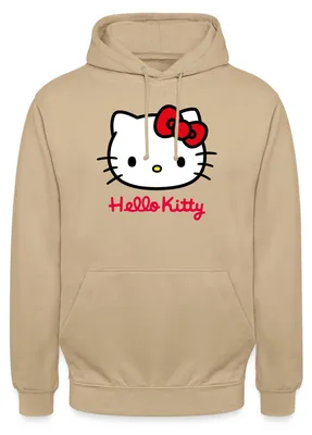 Produktbild von Spreadshirt Hello Kitty Klassisch Mit Schriftzug Uni Hoodie, L, Beige