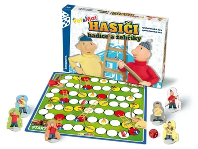Obrázok produktu pre Stolová hra Hasiči s hadicou a rebríkmi Pat a Mat v krabici 34x23x4cm