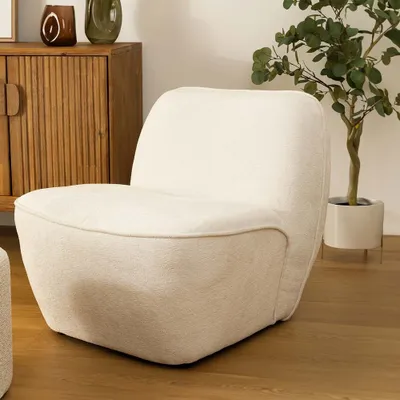 Produktbild von Eazy Living Chenille Sessel Julia Weiß