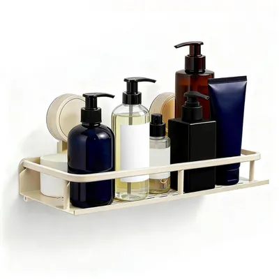 Produktbild von Saugnapf Duschablage ohne Bohren 12x30x4 cm Metall Rostfrei Badezimmer Organizer