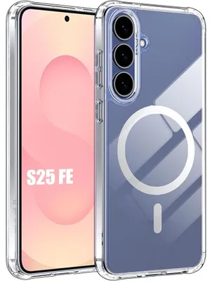 Image de Coque pour Samsung Galaxy S25 FE, Protection Antichoc avec Cercle Magnétique - Transparent