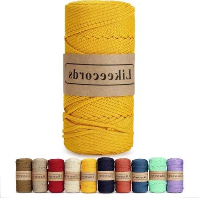 Obrázek produktu pro Žluté pružné polyesterové lano 4 mm x 130 m