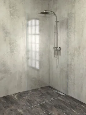 Produktbild von Polysan ARCHITEX Wandmontage-Kit für Glas, Boden und Wand, max Breite 1200mm, poliertes Aluminium