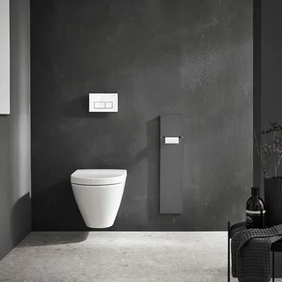 Produktbild von emco asis module pure WC-Modul, 2-teilige Holzfront, Unterputz, Anschlag rechts, 730x170mm, mit Reserverollenfach, 975551501