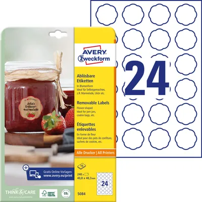 Obrázek produktu pro Avery 5084 Druckeretikett Weiß Selbstklebendes Druckeretikett (5084)