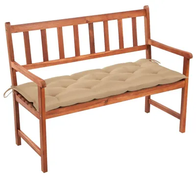 Productafbeelding van vidaXL Tuinbank met kussen, 120 cm, massief acaciahout