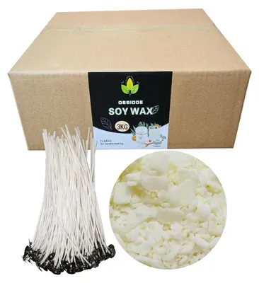 Imagen del producto de Omgoods - Cera de soja premium para velas - 450 g y 3 kg, ideal para hacer velas caseras