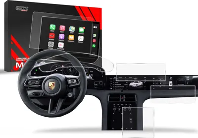 Produktbild von Matte Autodisplayfolie 4in1 für Porsche Taycan (2019-2025), Grizz Protector