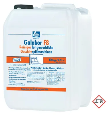 Produktbild von Dr. Becher Galakor F8 mit Chlor Geschirr Reiniger 12000g