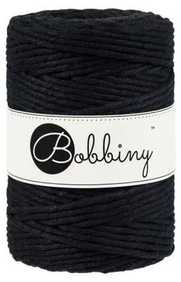 Produktbild von Black Macramee Kordel 5mm 100m
