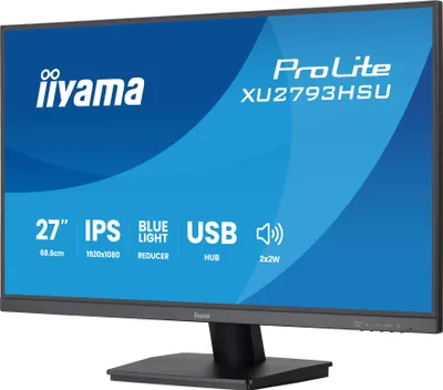 Produktbild von ProLite XU2793HSU-B7 (68.6 cm (27 Zoll), schwarz (matt), FullHD, IPS, USB-Hub, HDMI, DP, 100Hz Panel)