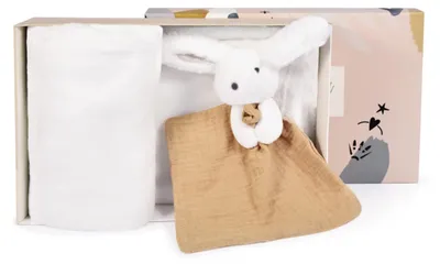 Produktbild von Doudou et Compagnie - Babydecke – Kuscheltier Kaninchen – Happy Wild – Weiß – 10