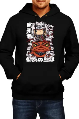 Produktbild von Herren Kapuzenpullover Japan Anime Manga Comics Naruto Jiraya 01, Man XL / Schwarz