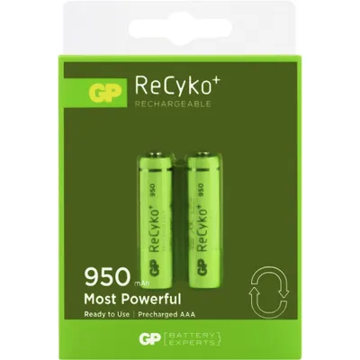 Productafbeelding van GP Batteries ReCyko Micro AAA NiMH-accu, 950 mAh