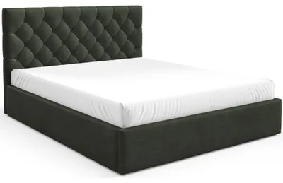 Image de Selsey Aurevia - Lit Tapissé 180x200 avec Tiroir de Lit et Housse en Velours, Vert Foncé