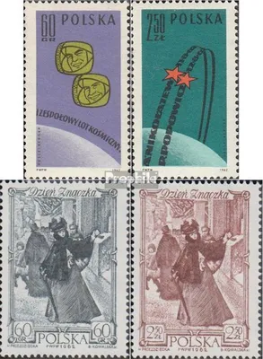Produktbild von Briefmarken Polen 1962 Mi 1350-1351,1353-1354 (kompl.Ausg.) gestempelt Raumschiffe Wostok 3 und 4