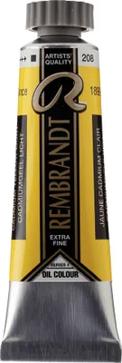 Image de Rembrandt peinture à l'huile tube 15 ml jaune de cadmium clair 208