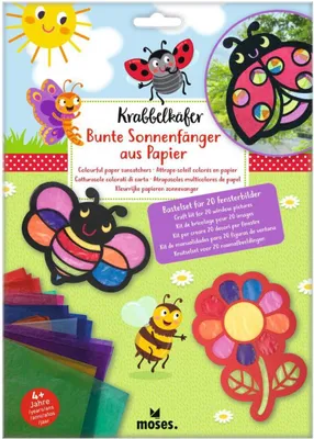 Produktbild von moses. Verlag GmbH Krabbelkäfer Bunte Sonnenfänger aus Papier - Bastelset für 20 Fensterbilder 6