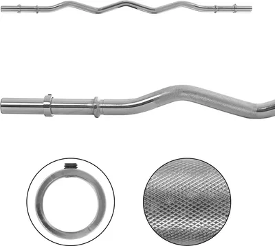 Produktbild von Curlstange Standard Bizepsstange Hantelstange Fitness Kraftsport, 3x120 cm