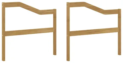 Produktbild von vidaXL Armlehnen Modul 2 stk. Weiß 79 x 4 x 73 cm Massivholz Akazie