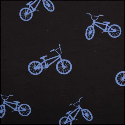 Produktbild von Jersey Stoff BMX Fahrrad Meterware schwarz blau 1,48 m