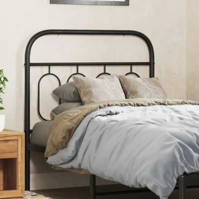 Obrázok produktu pre Kovové čelo postele čierne 80 cm