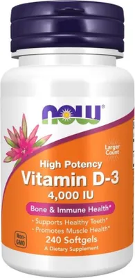 Produktbild von NOW Foods Vitamin D3 4000 IE (240 Kap.) BI8954