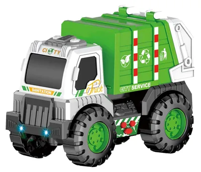 Produktbild von Wiky Vehicles Müllauto Spielzeug mit Licht und Sound 20 cm Schwungrad