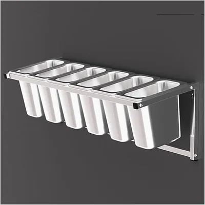 Imagen del producto de Juego de organizadores de especias, estante de acero inoxidable para montaje en pared, ideal para cocina y restaurante, perfecto para guardar especias, ingredientes y alimentos