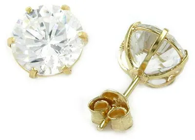 Produktbild von Ohrstecker Stecker Zirkonia rund 375 Gold Gelbgold Ohrschmuck Damen