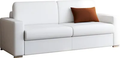 Produktbild von Vente-unique 4905451301736, Sofabett, Wohnzimmer, Weiß, 4 Sitz(e), Kunstleder, Kunstleder