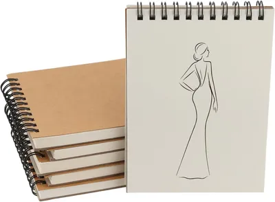 Imagen del producto de Cuaderno de bocetos A6, con encuadernación de espiral, 30 hojas, papel para dibujo de 160 g/m², ideal para notas y dibujos