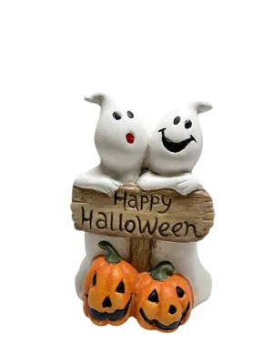 Produktbild von Halloween Deko Gespenster mit Kürbissen 13,5 cm