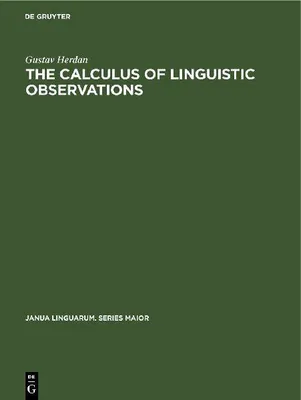 Produktbild von The Calculus of Linguistic Observations